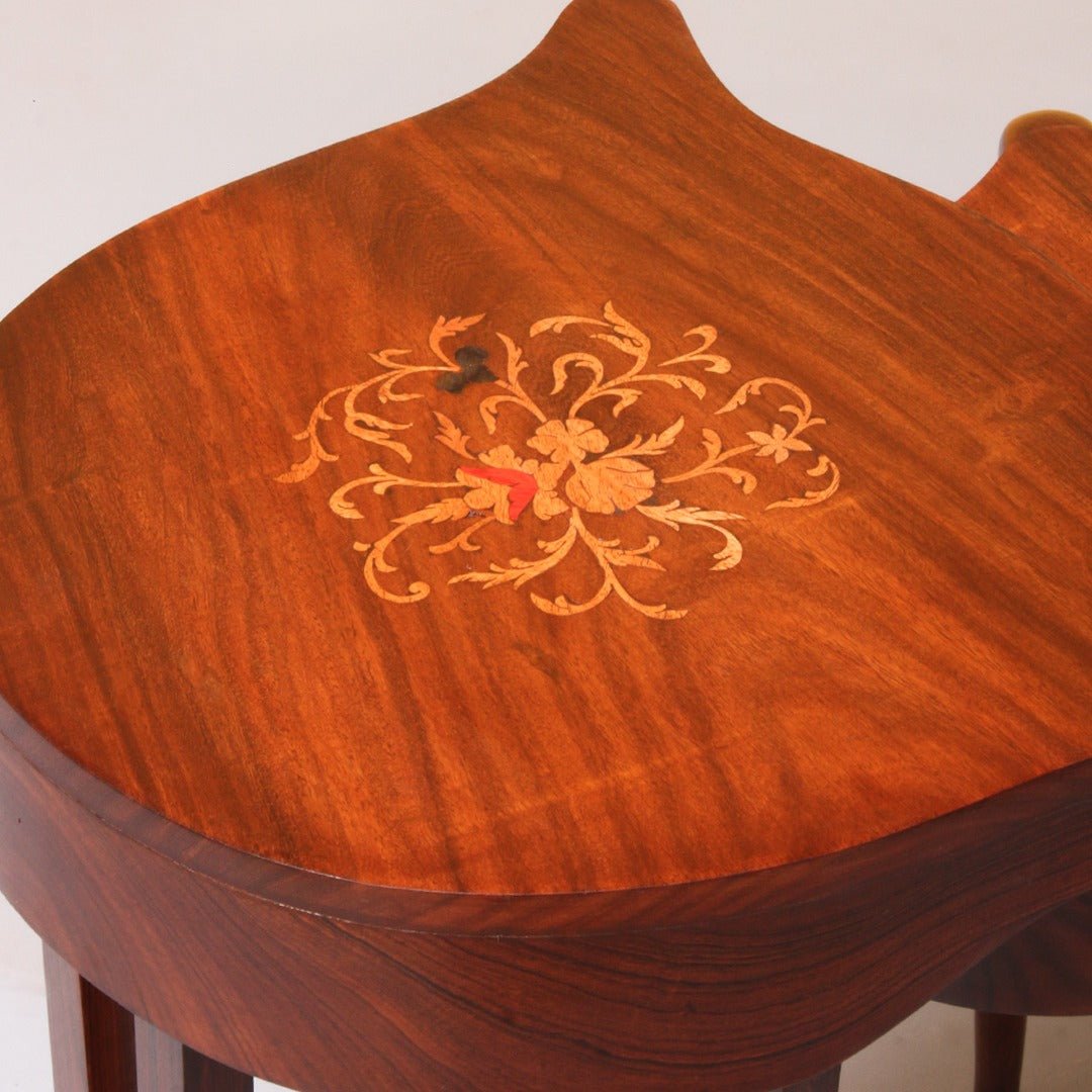 Criss-Cross Shisham Lounge Living Drawing Room Nesting Tables (Set of 3) | Furniture | Waseeh Pakistan