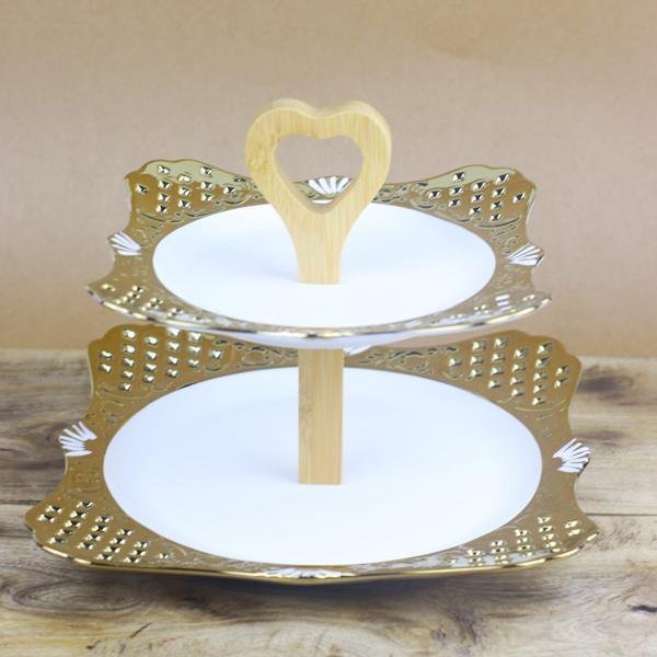 Cupcake plate stand with wooden poles | kitchen item | Waseeh Pakistan