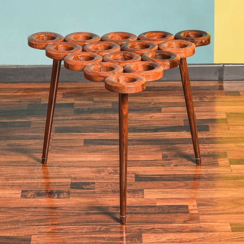 Curly Donuts Living Lounge Drawing Room Center Side Table (Shisham) | Furniture | Waseeh Pakistan