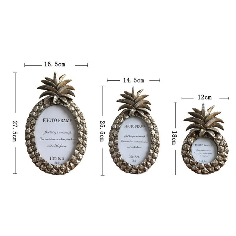 Golden Pineapple Photo Frame - waseeh.com