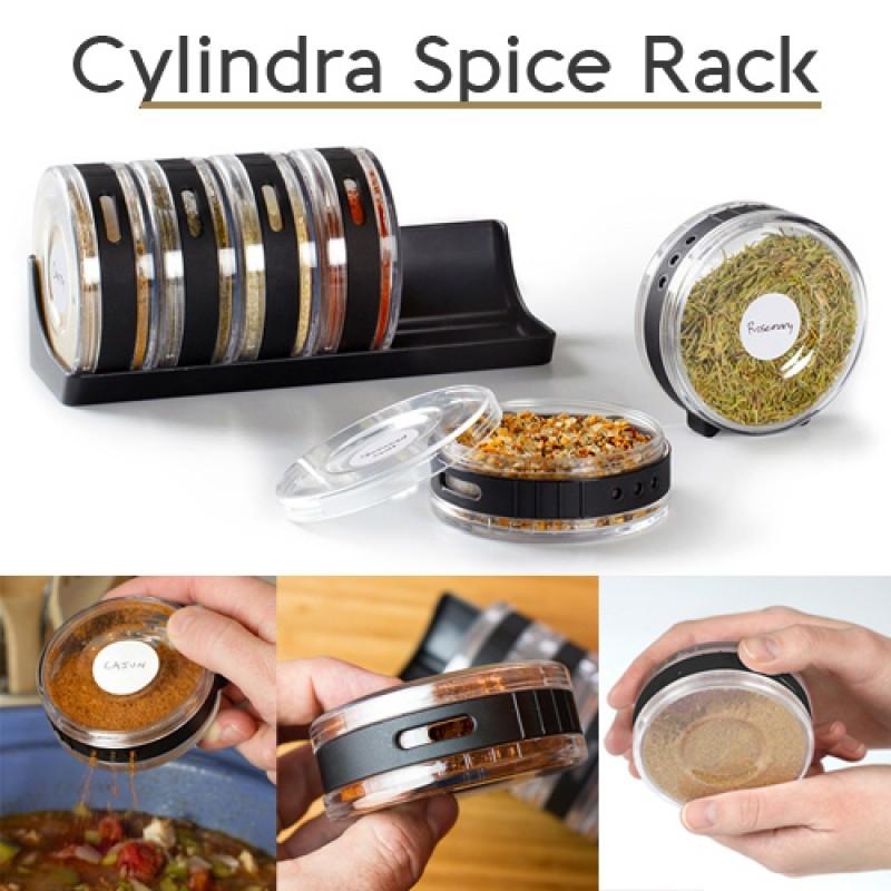 Cylindra Rotary Spice Rack (Set of 6) | kitchen item | Waseeh Pakistan