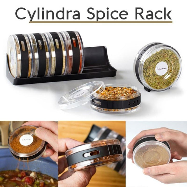 Cylindra Rotary Spice Rack (Set of 6) | kitchen item | Waseeh Pakistan