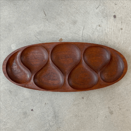 Danish Teak Solid Wood Snack Guest Kitchen Serving Tray | kitchen item | Waseeh Pakistan