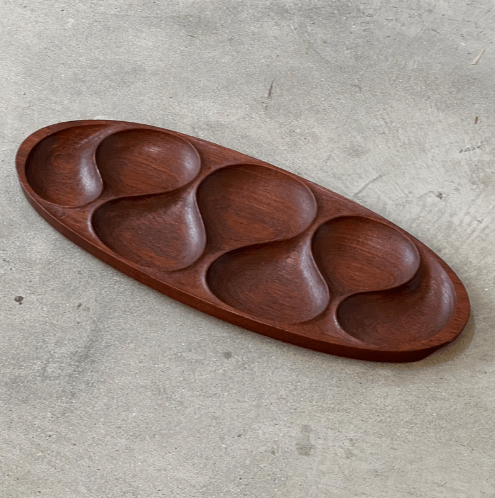 Danish Teak Solid Wood Snack Guest Kitchen Serving Tray | kitchen item | Waseeh Pakistan