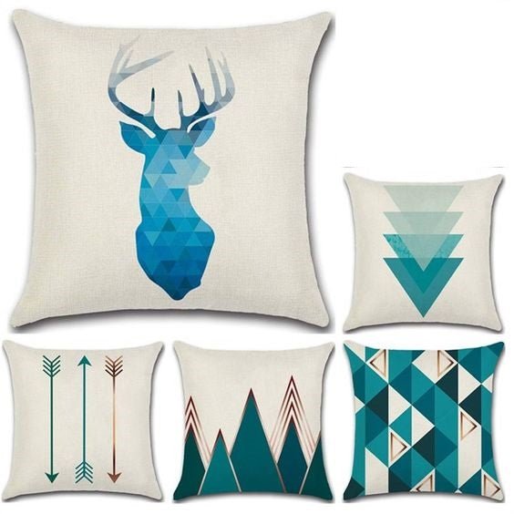 Dark Teal Cushion Covers ( Pack of 5 ) | Home Décor | Waseeh Pakistan