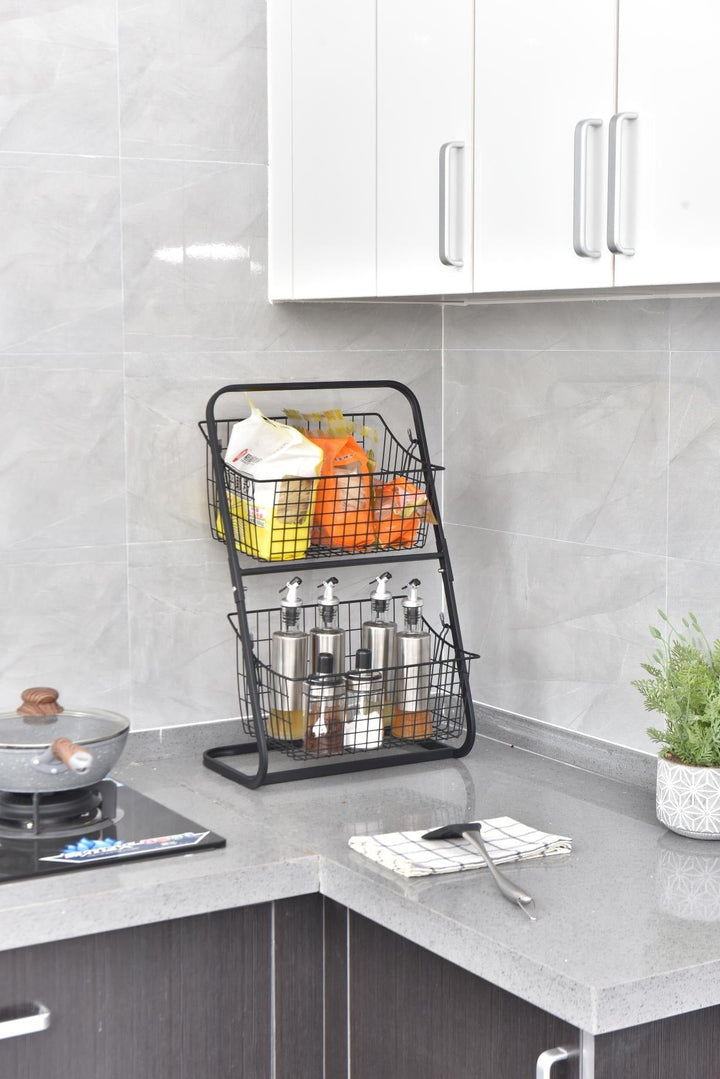 Dazzled Metal Storage Organizer Basket | kitchen item | Waseeh Pakistan