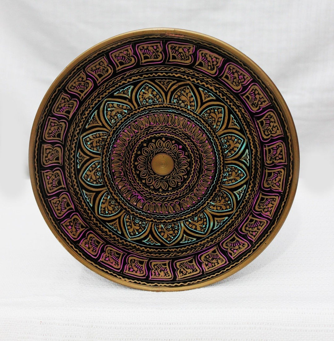 Decoration Plate in Nakshi Art - 10" | Wooden Handy Crafts | Waseeh Pakistan