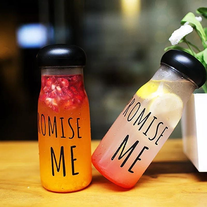 Detox Glass Water Bottle With Cover | kitchen item | Waseeh Pakistan