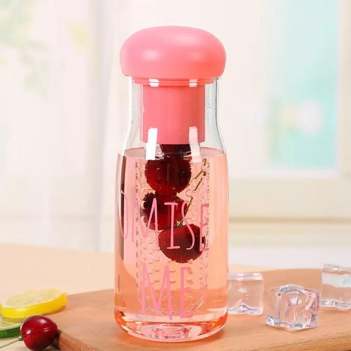 Detox Glass Water Bottle With Cover | kitchen item | Waseeh Pakistan