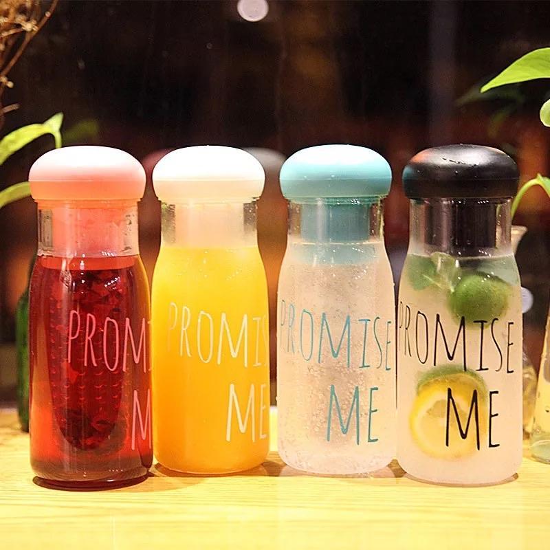 Detox Glass Water Bottle With Cover | kitchen item | Waseeh Pakistan