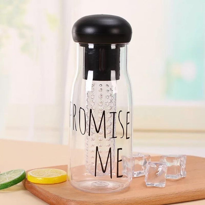 Detox Glass Water Bottle With Cover | kitchen item | Waseeh Pakistan