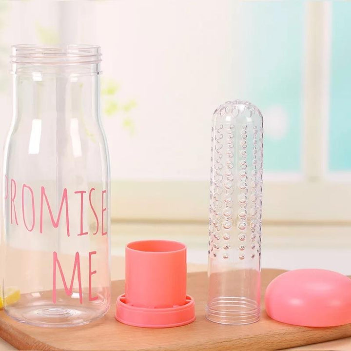 Detox Glass Water Bottle With Cover | kitchen item | Waseeh Pakistan