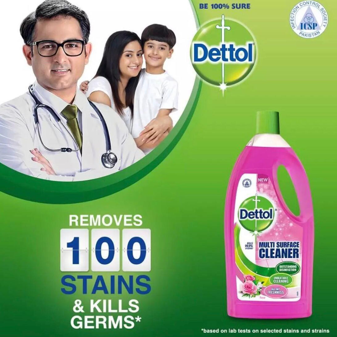 Dettol Multi Surface Cleaner 1 Liter-Rose | Mix &amp; Match | Waseeh Pakistan