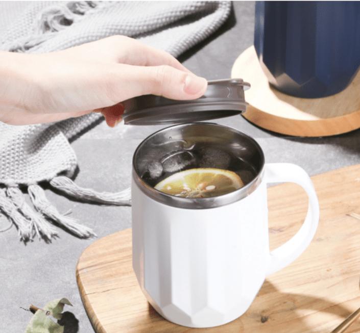 Diamond Cut Wide Lines Insulated Mug | kitchen item | Waseeh Pakistan