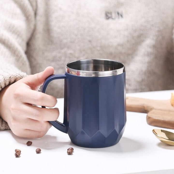 Diamond Cut Wide Lines Insulated Mug | kitchen item | Waseeh Pakistan