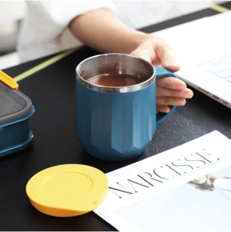 Diamond Cut Wide Lines Insulated Mug | kitchen item | Waseeh Pakistan