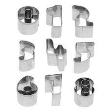 Digital Cookie Cutter (Pack of 9) | kitchen item | Waseeh Pakistan