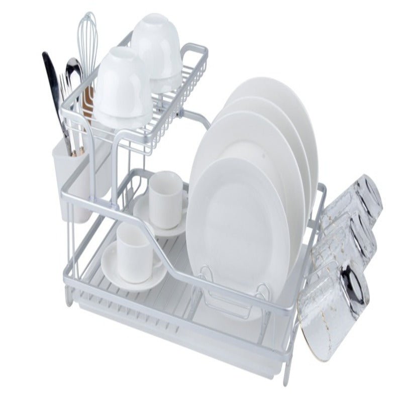 Double Dish Rack with Water Tray | kitchen item | Waseeh Pakistan