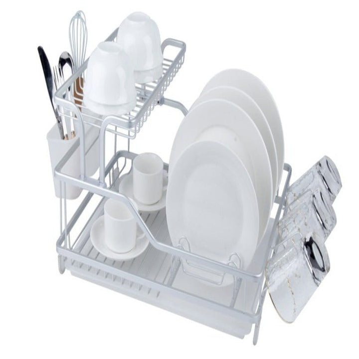 Double Dish Rack with Water Tray | kitchen item | Waseeh Pakistan
