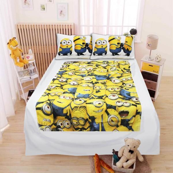Double Kids Bed Sheet Set - Minions | Home Décor | Waseeh Pakistan