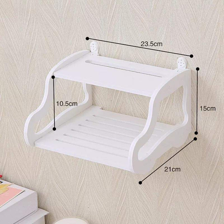 Double Layer Wall Mounted Lounge Living Room Floating Shelve Stand | Furniture | Waseeh Pakistan