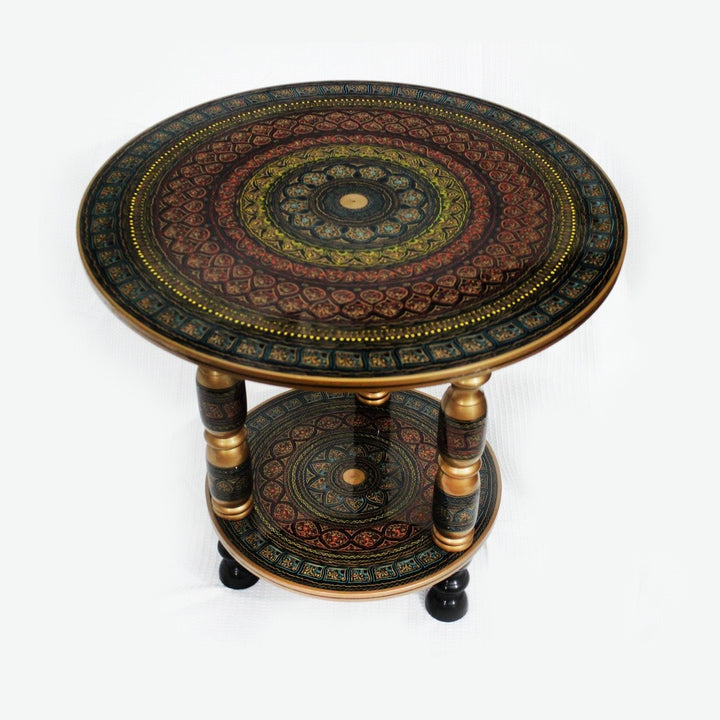 Double Wooden Table in Nakshi Art Top 24&
