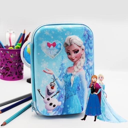 Double zipper pencil case - Hard Case Frozen | Fashion Point | Waseeh Pakistan