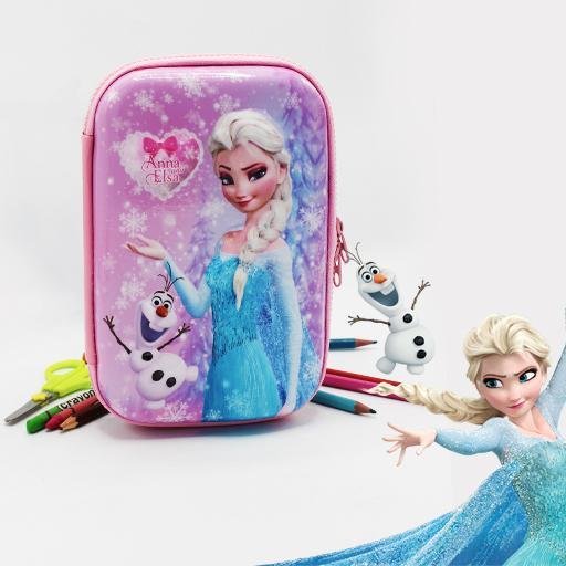 Double zipper pencil case - Hard Case Frozen | Fashion Point | Waseeh Pakistan