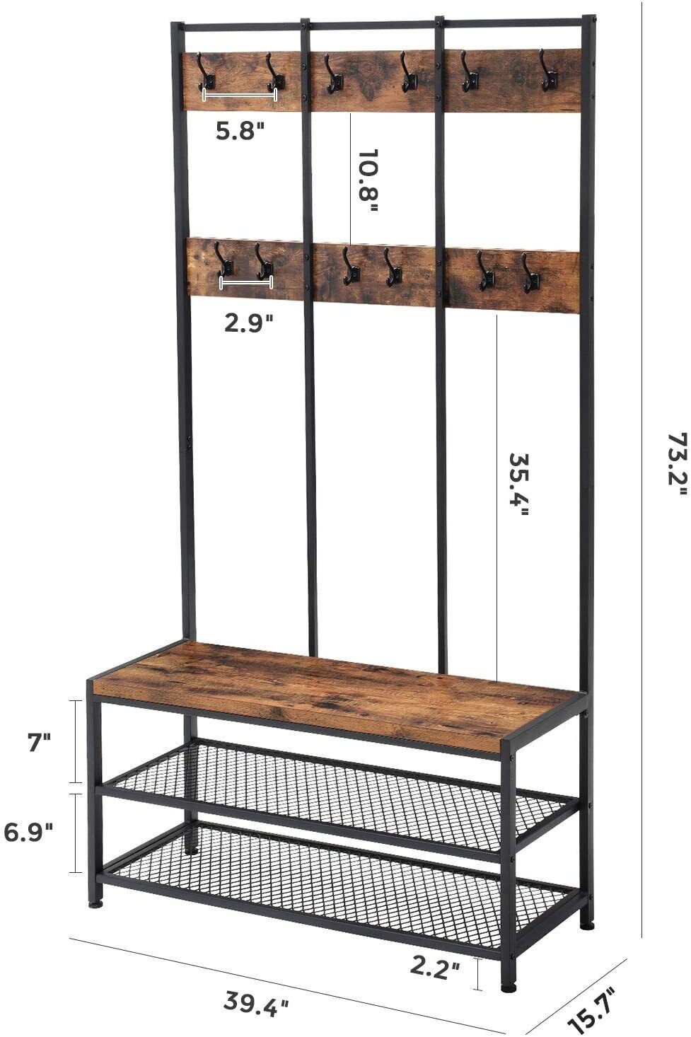 DWAYNE Entryway Hall Living Bedroom Coat Shoe Organizer Storage Rack | Furniture | Waseeh Pakistan