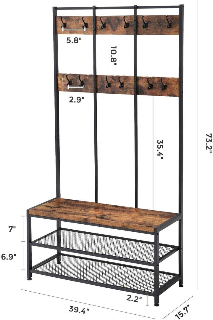 DWAYNE Entryway Hall Living Bedroom Coat Shoe Organizer Storage Rack | Furniture | Waseeh Pakistan