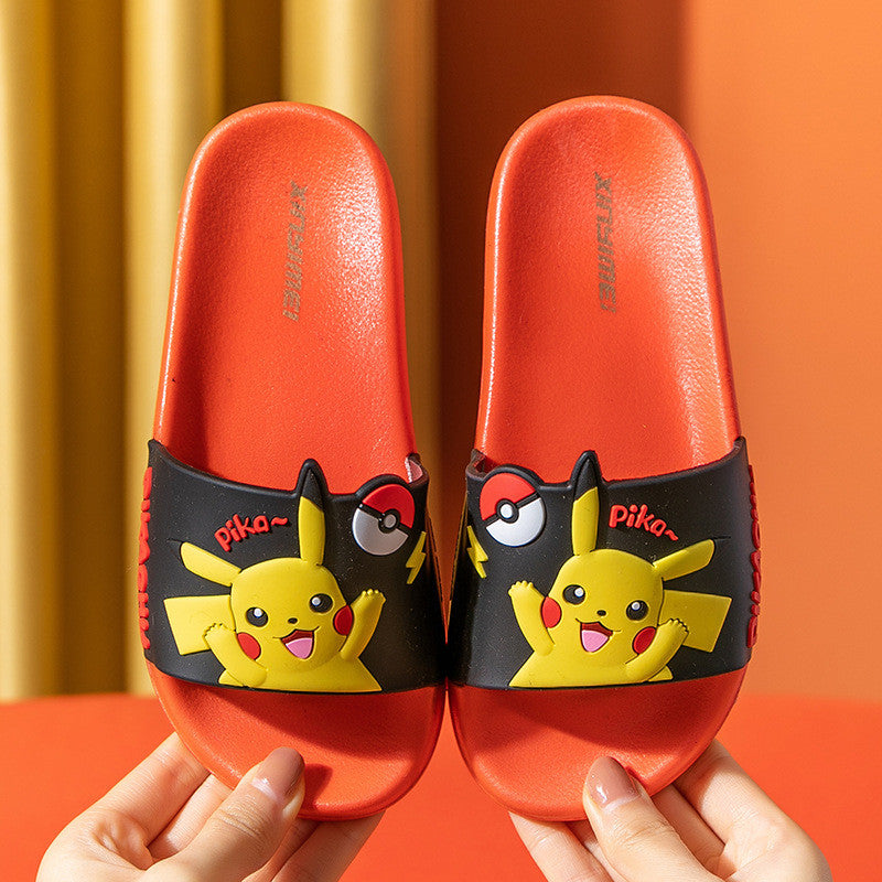 Pikachu Kids Slippers  (Red) - waseeh.com