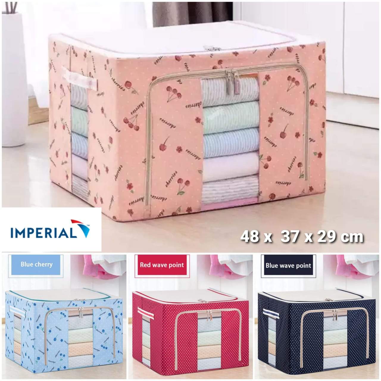 Foldable Fabric Storage Box (Fruity Mix Style) - waseeh.com