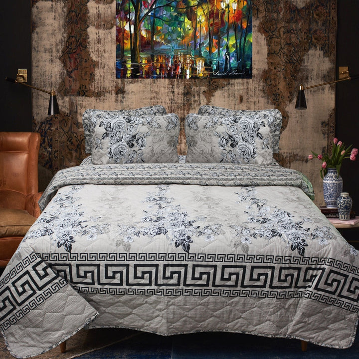 Egyptian Floral - Cotton Bed Spread Set - 6 pc | Home Décor | Waseeh Pakistan