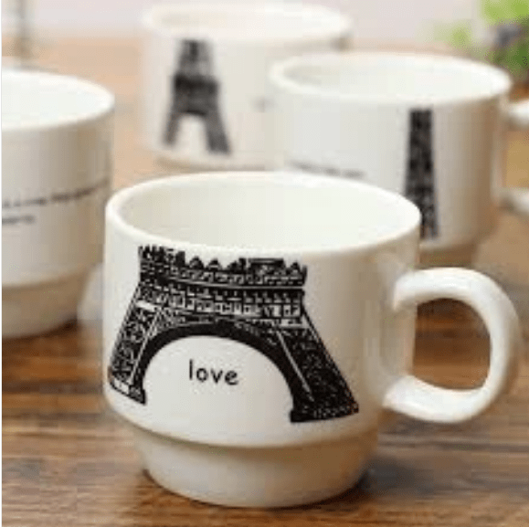 Eiffel Tower Coffee Mugs (4 Pcs) | kitchen item | Waseeh Pakistan