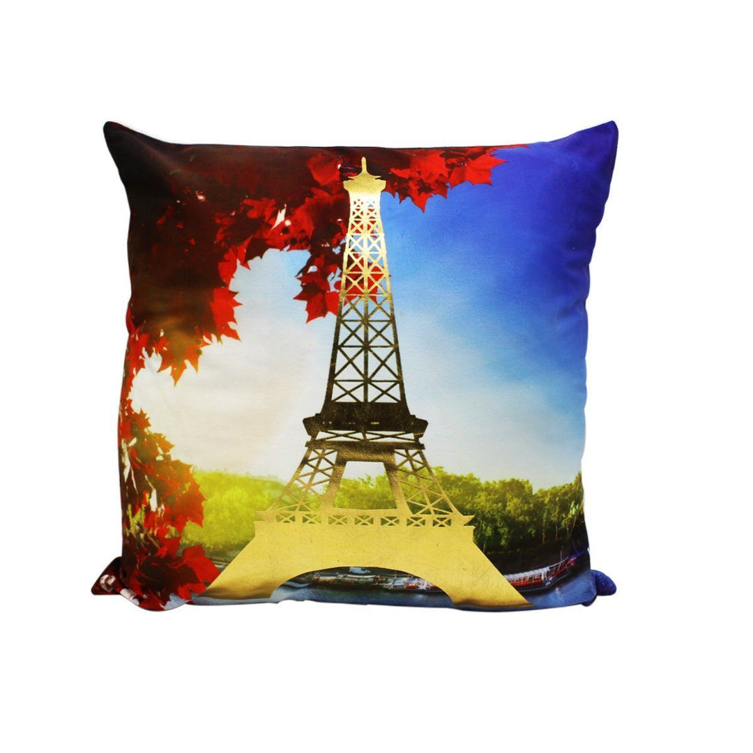 Eiffel Tower - Golden Printed Cushion Cover | Home Décor | Waseeh Pakistan