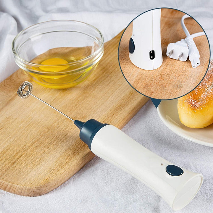 Electric Milk Frother Rechargeable Handheld Wand Coffee Mixer | kitchen item | Waseeh Pakistan