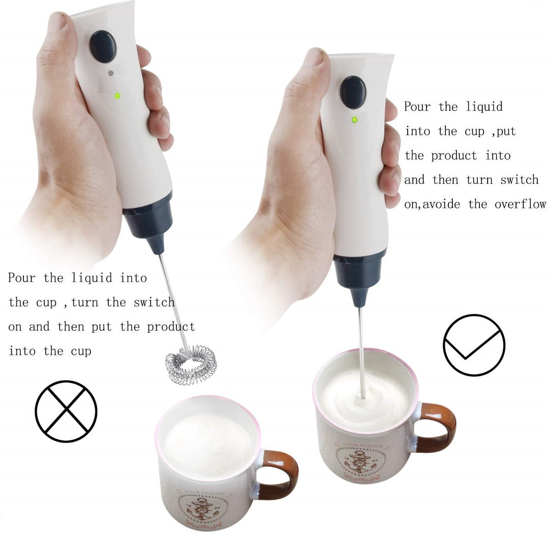Electric Milk Frother Rechargeable Handheld Wand Coffee Mixer | kitchen item | Waseeh Pakistan