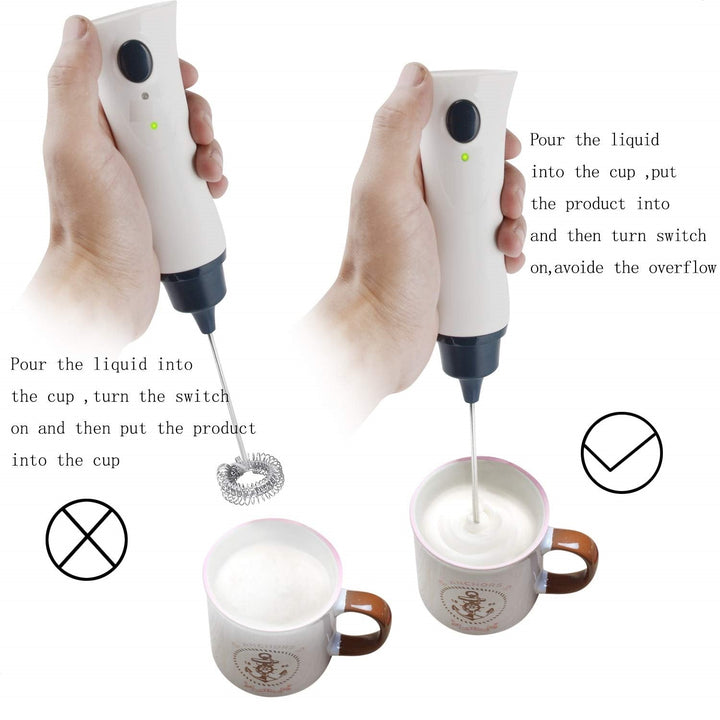 Electric Milk Frother Rechargeable Handheld Wand Coffee Mixer | kitchen item | Waseeh Pakistan