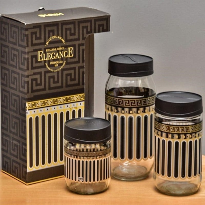 ELEGANCE Jar Set (3 piece) | kitchen item | Waseeh Pakistan