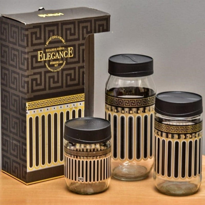 ELEGANCE Jar Set (3 piece) | kitchen item | Waseeh Pakistan