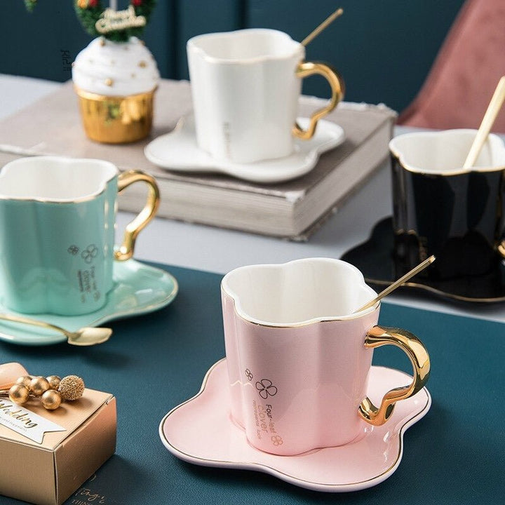 Elegant Four-leaf Clover Cup Set | kitchen item | Waseeh Pakistan