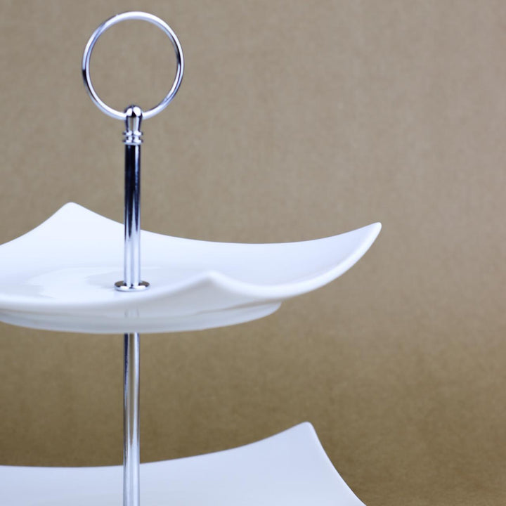 Elegant white cupcake plate | kitchen item | Waseeh Pakistan