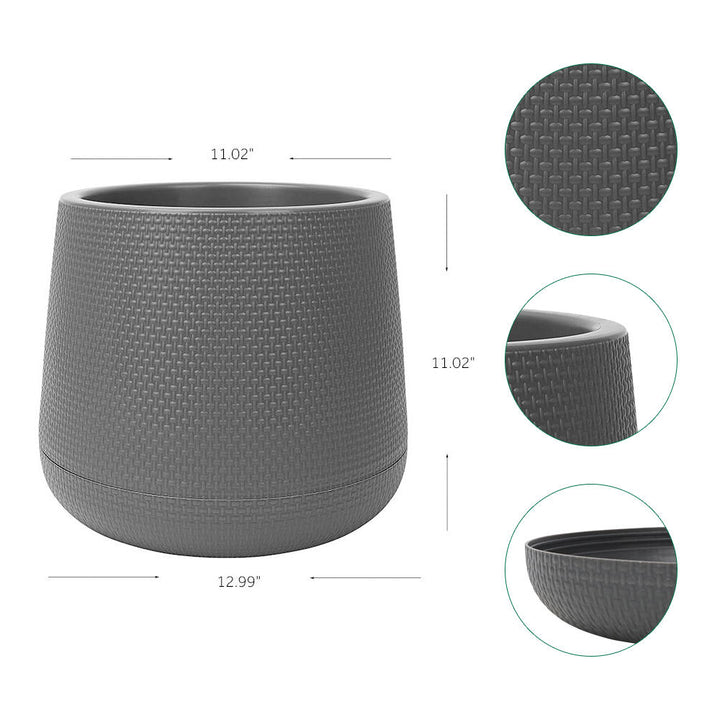 Embossment Plant Flower Pot (Round) | Home Décor | Waseeh Pakistan