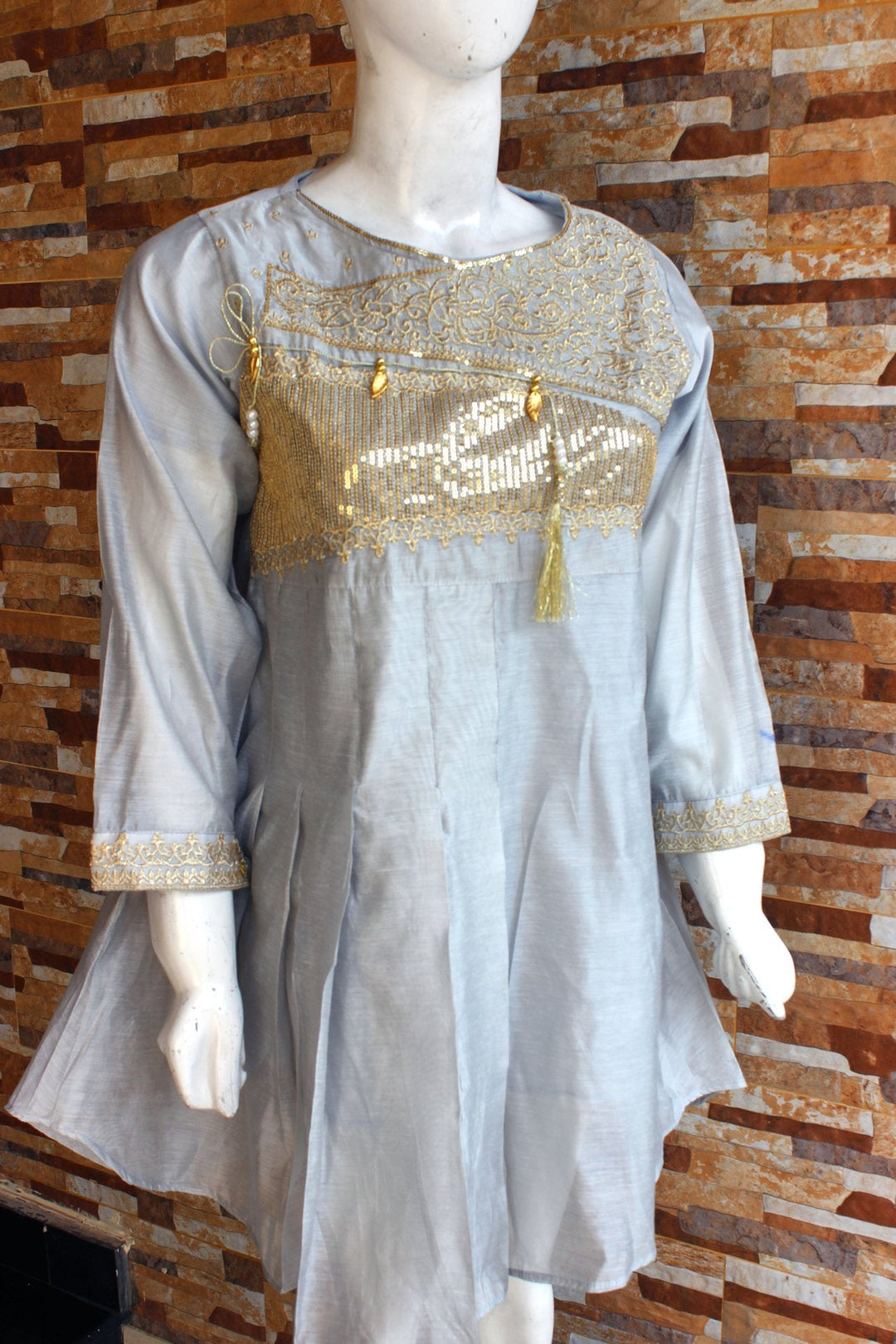 Embroided - Gray - Ladies Kurti | Fashion Point | Waseeh Pakistan