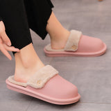 Winter Fur Waterproof Slippers (Pink) - waseeh.com