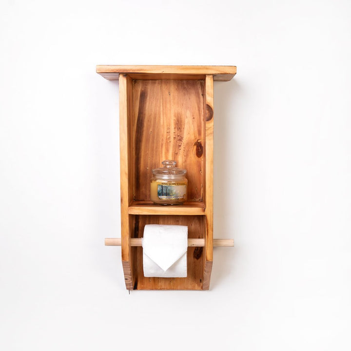 Epoch Kitchen Bathroom Solid Wood Floating Storage Organizer Rack | Furniture | Waseeh Pakistan