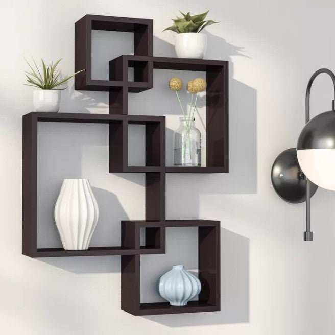 Espresso Square Living Lounge Bedroom Floating Shelve Decor | Furniture | Waseeh Pakistan