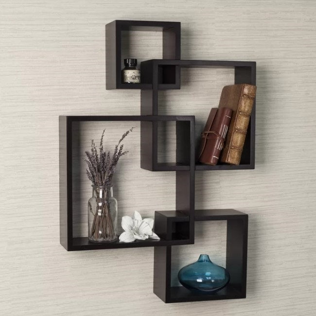 Espresso Square Living Lounge Bedroom Floating Shelve Decor | Furniture | Waseeh Pakistan