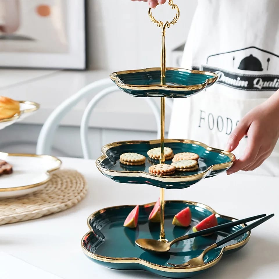 European Style Three Layer Cake Stand | kitchen item | Waseeh Pakistan