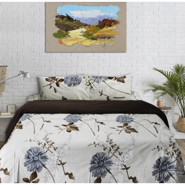 Export Cotton Quilt Cover Set - 4 pcs - White Floral | Home Décor | Waseeh Pakistan